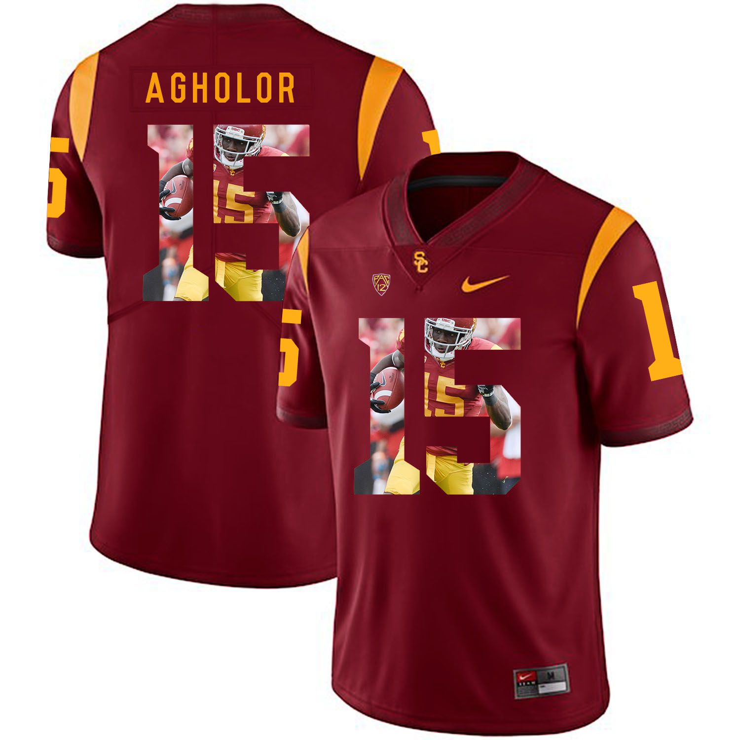 Men USC Trojans #15 Agholor Red Fashion Edition Customized NCAA Jerseys->customized ncaa jersey->Custom Jersey